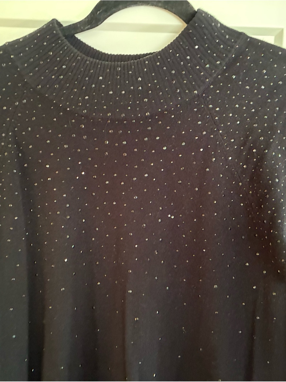 Apt. 9 Black Rhinestone Crewneck Sweater